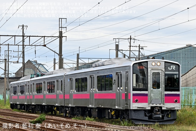 【JR東】701系N7編成秋田総合車両センター構内試運転