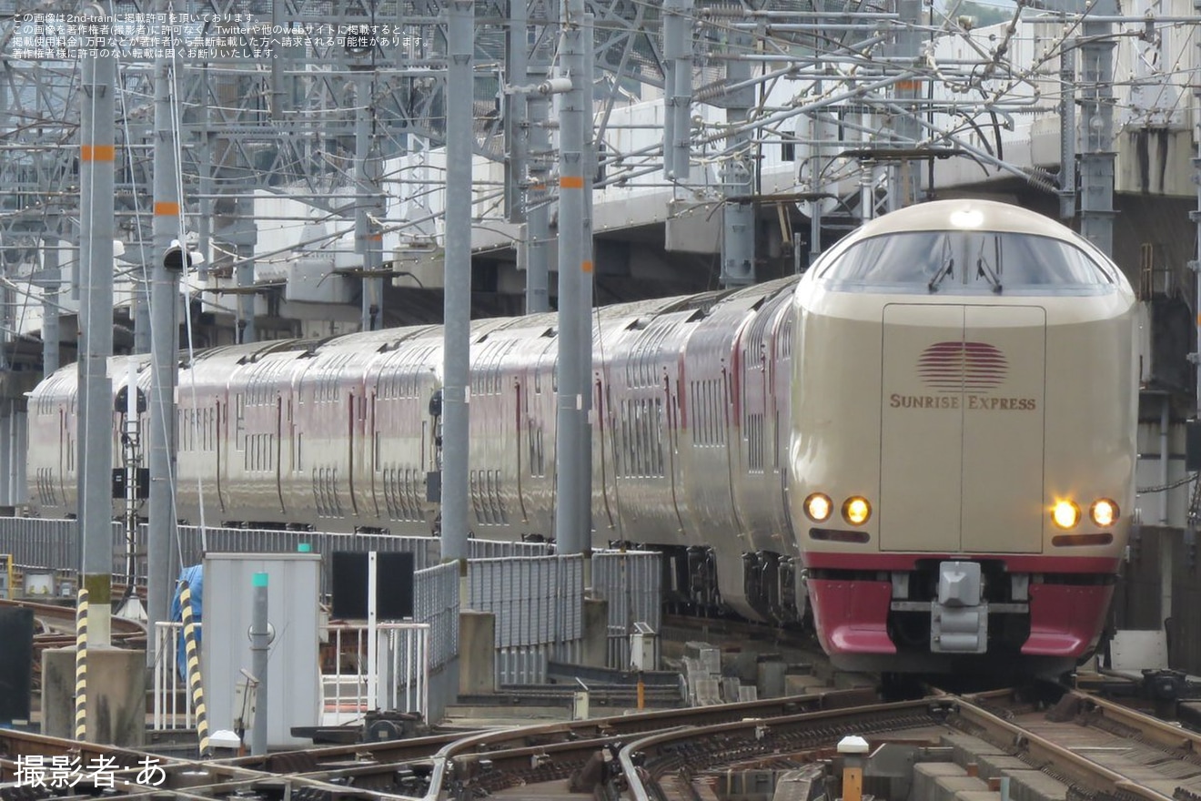 【JR西】サンライズ瀬戸・出雲運転打ち切りに伴う回送の拡大写真