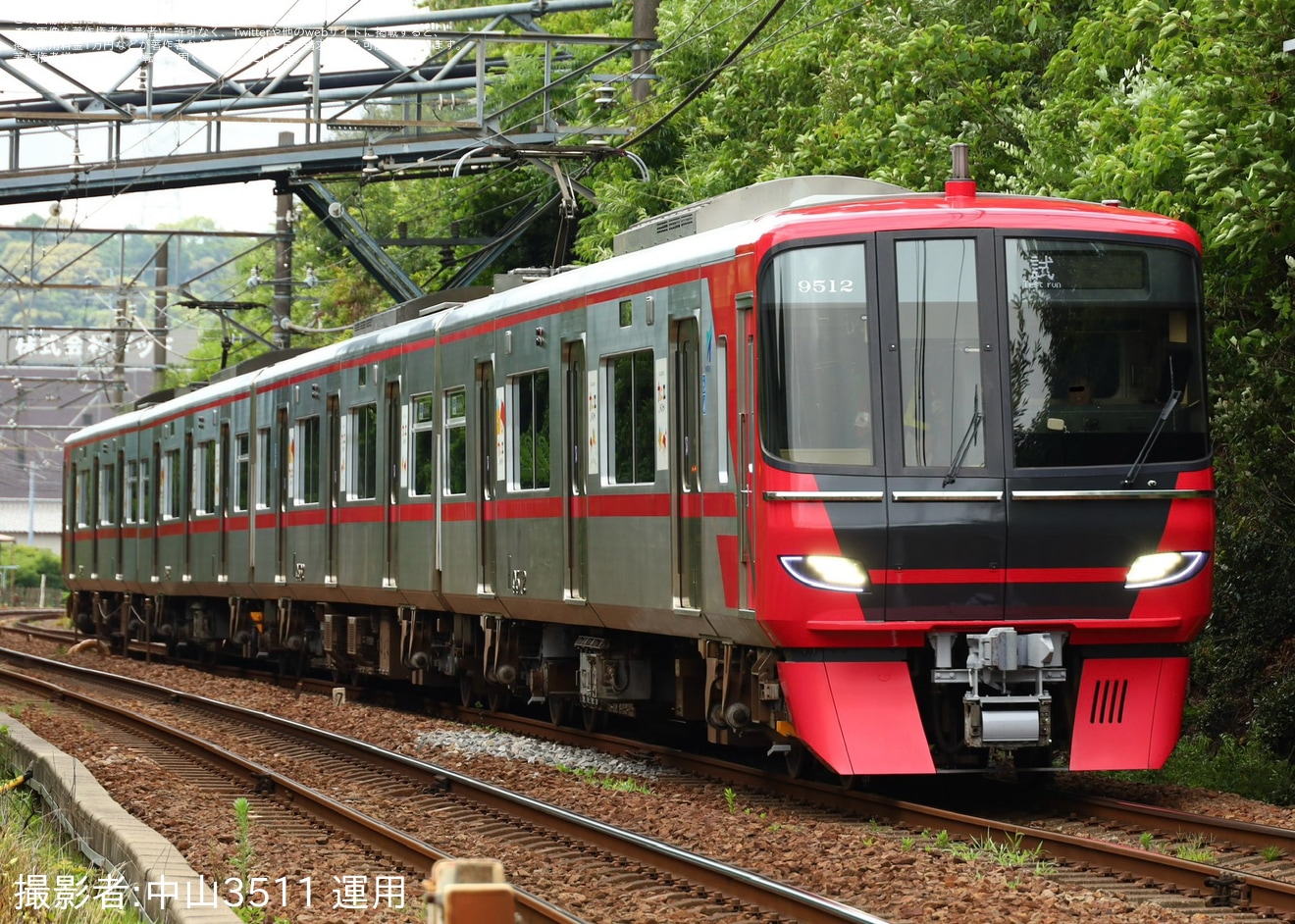 【名鉄】9500系9512F舞木検査場出場試運転の拡大写真