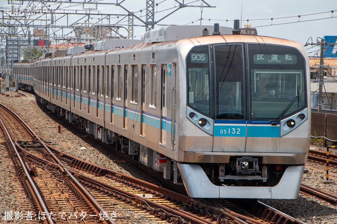 【メトロ】05系05-132F深川工場出場試運転の拡大写真