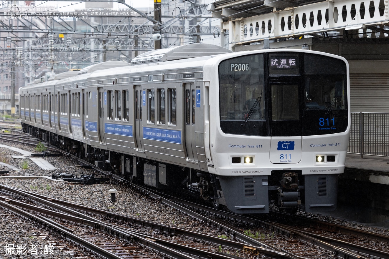 【JR九】811系PM6編成がPM2006編成となり小倉総合車両センターを出場の拡大写真