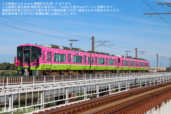 【ハピライン】ハピライン特別色の重連が運転を不明で撮影した写真