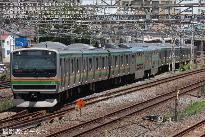 【JR東】E231系U536編成松戸車両センター我孫子派出所での車輪転削を終え返却回送(202507)を不明で撮影した写真