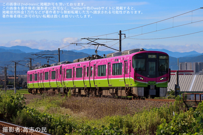 【ハピライン】ハピライン特別色の重連が運転を不明で撮影した写真