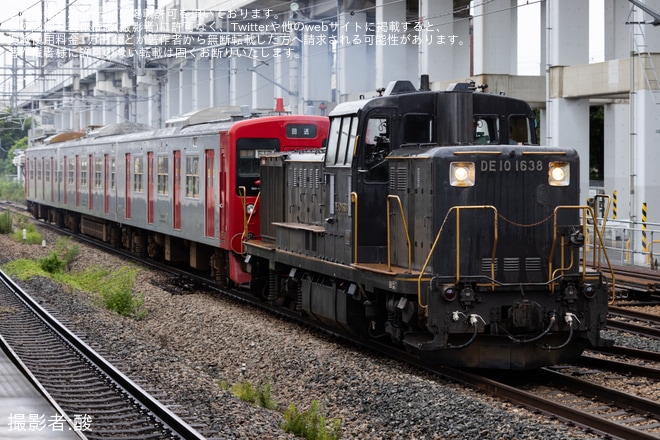 【JR九】103系1500番台E13編成車輪削正後配給を不明で撮影した写真