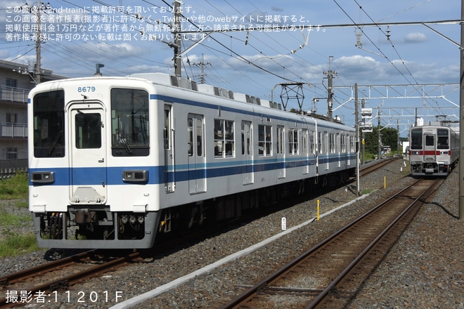 【東武】8000系8579Fが館林エリアの運用へを不明で撮影した写真