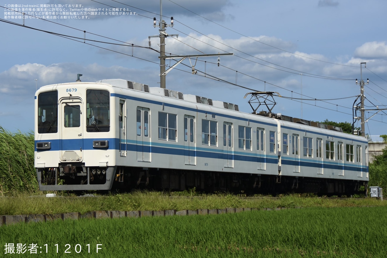 【東武】8000系8579Fが館林エリアの運用への拡大写真