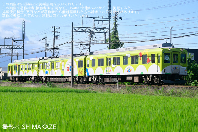 【近鉄】観光列車「つどい」夏祭り列車・夕涼み生ビール列車を高角～伊勢川島間で撮影した写真