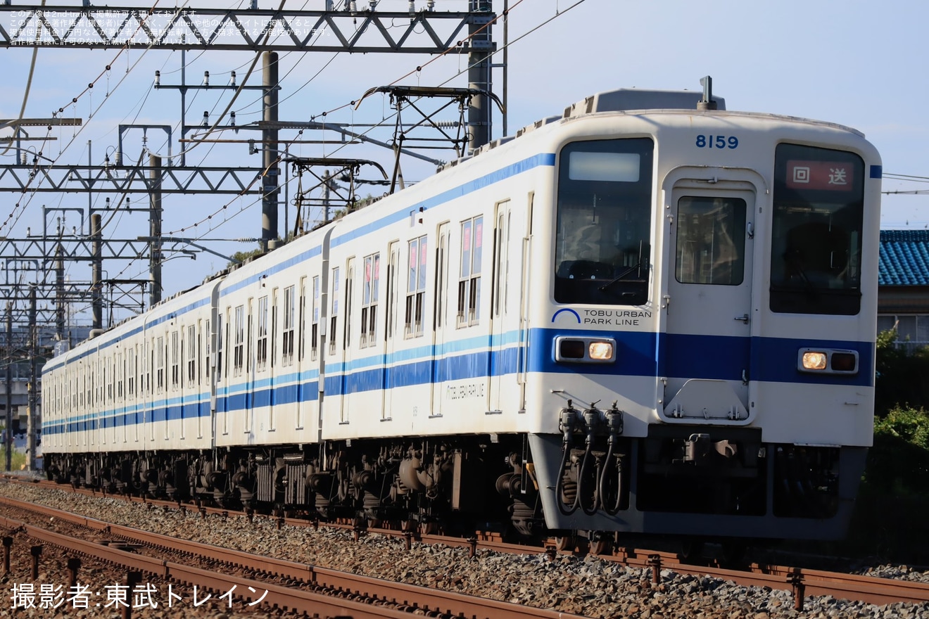【東武】8000系8159Fが車輪転削の拡大写真