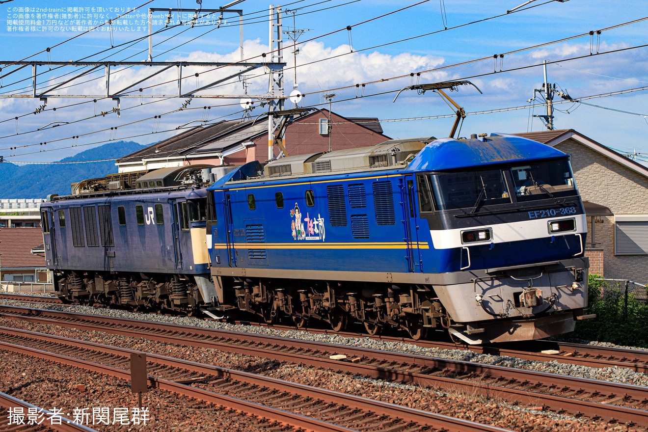 【JR貨】EF64-1028が8865レの次位無動力で吹田貨物ターミナルへの拡大写真