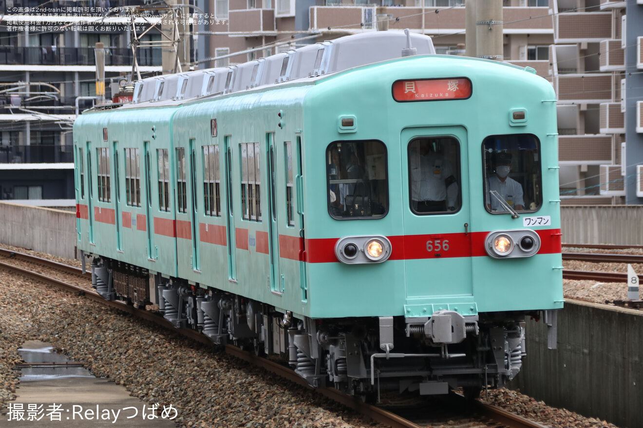 【西鉄】「アイスグリーン」復刻塗装となった600形606Fが営業運転開始の拡大写真