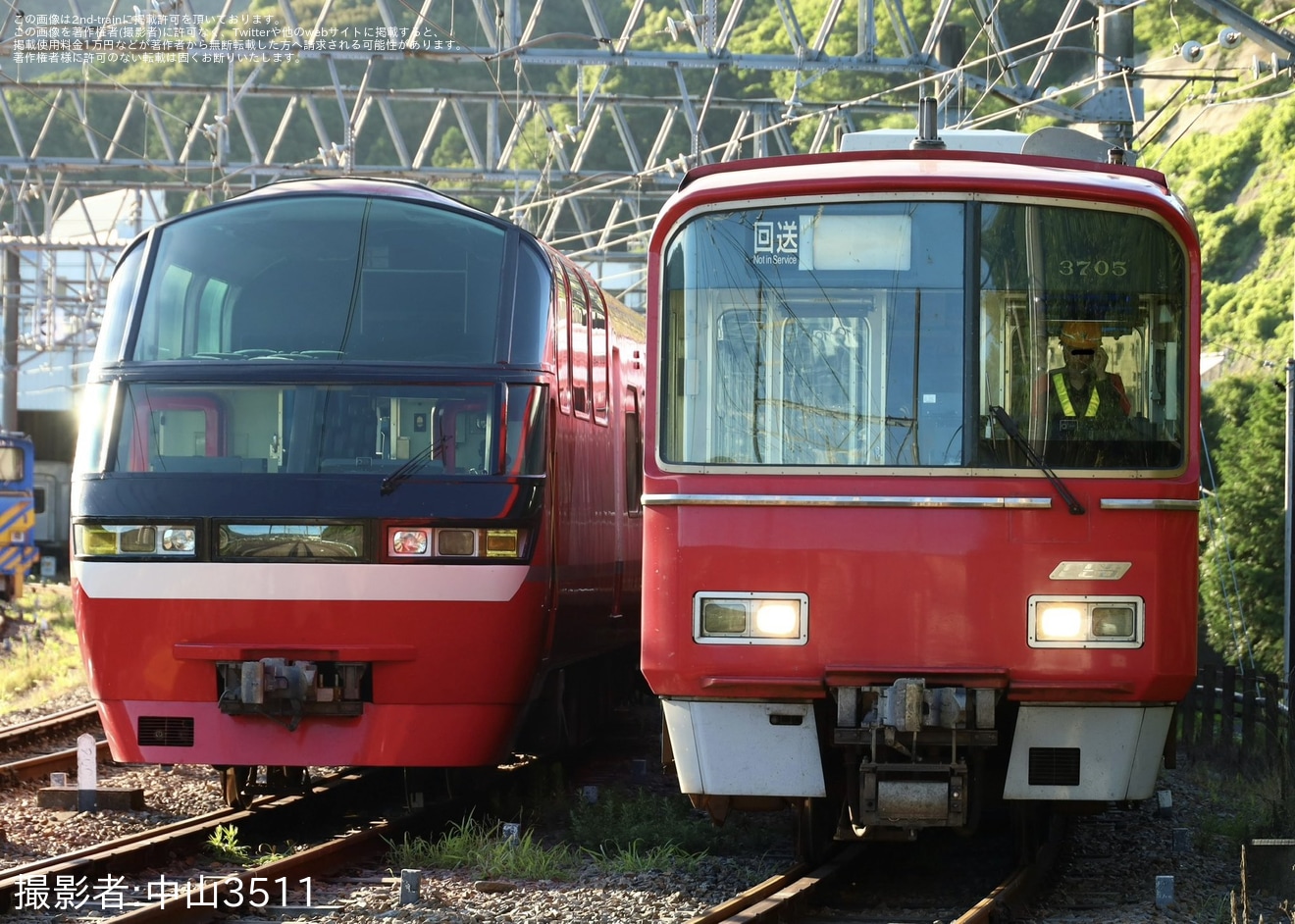 【名鉄】3700系3705Fが舞木検査場入場回送の拡大写真