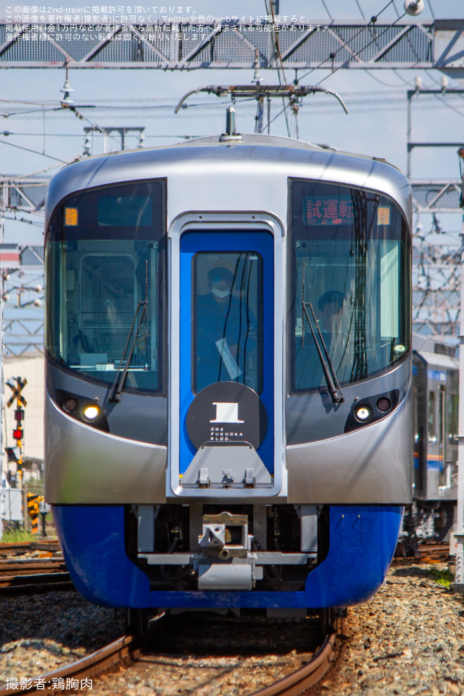 【西鉄】3000形3011F検査出場試運転を筑紫～津古間で撮影した写真