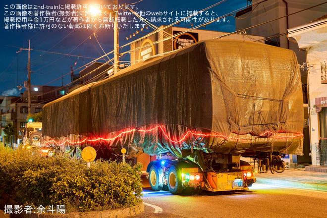 【JR西】クモハ207-1033と思われる車両が陸送される