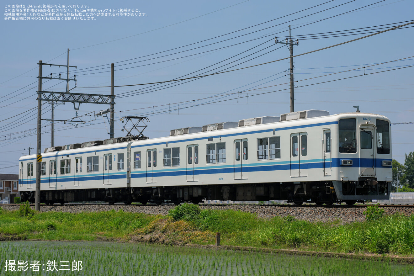 【東武】8000系8579F 旧北館林荷役所へ廃車回送の拡大写真