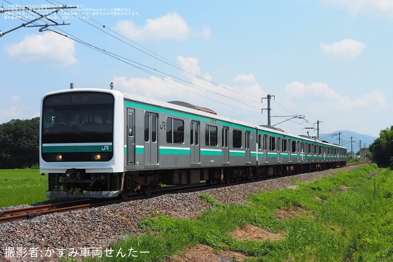【JR東】E501系K752編成郡山総合車両センターへ回送の拡大写真