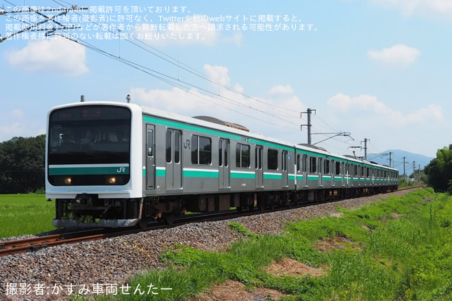 岩瀬～大和間で撮影された【JR東】E501系K752編成郡山総合車両センターへ回送