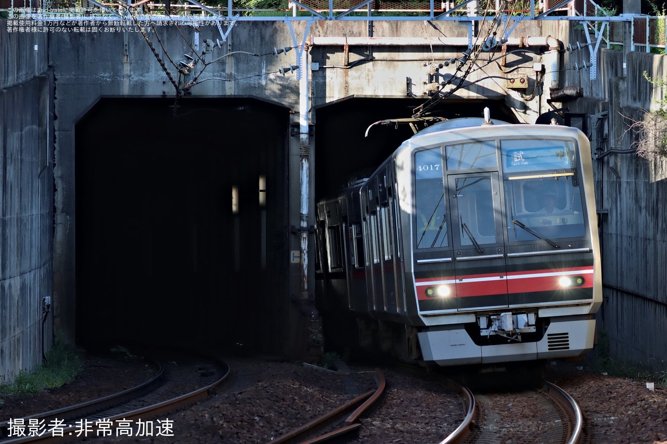 【名鉄】喜多山駅の下り線高架化工事が完成し試運転の拡大写真