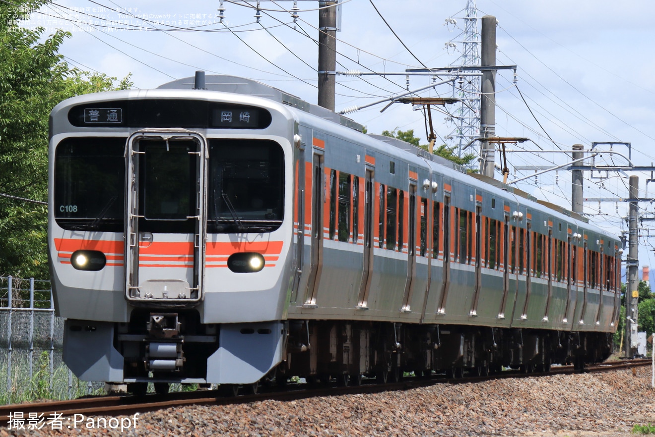 【JR海】315系C108編成がおいでんまつりに伴い愛知環状鉄道経由で岡崎まで運転の拡大写真