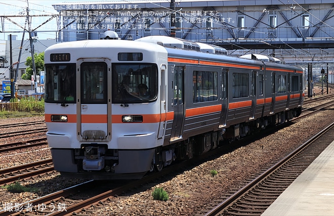 【JR海】キハ25系P1編成名古屋工場出場を不明で撮影した写真