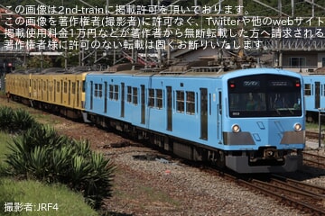 【近江】西武鉄道旧2000系2417F+2419Fが同じく元西武の300形により構内入換