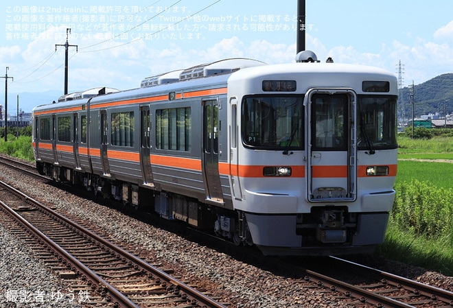 【JR海】キハ25系P1編成名古屋工場出場を不明で撮影した写真