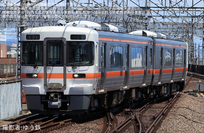 【JR海】キハ25系P1編成名古屋工場出場を不明で撮影した写真