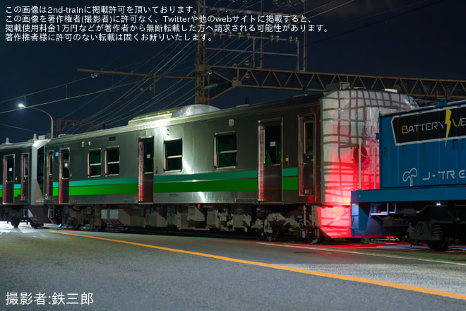 J-TREC横浜事業所付近で撮影された【JR東】HB-220系(HB-E220-2・HB-E221-2・HB-E222-2)J-TREC横浜事業所出場