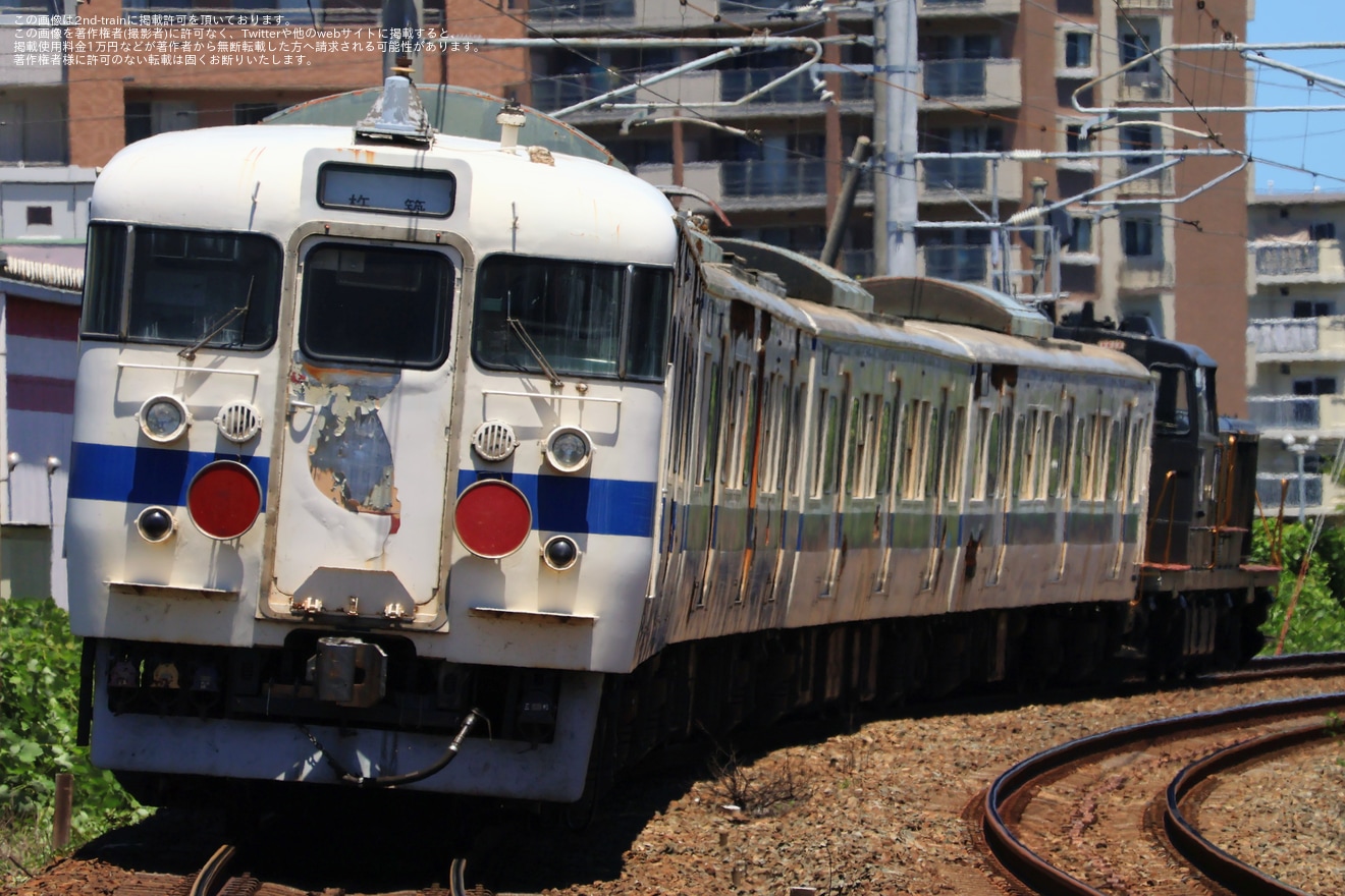 【JR九】415系Fo108編成小倉総合車両センターへ配給輸送の拡大写真