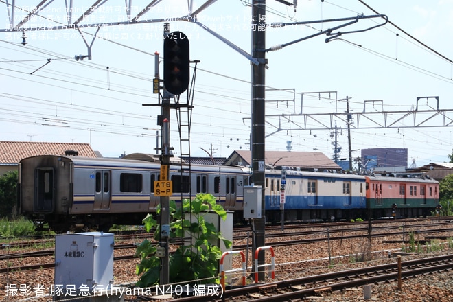 を長野総合車両センター付近で撮影した写真