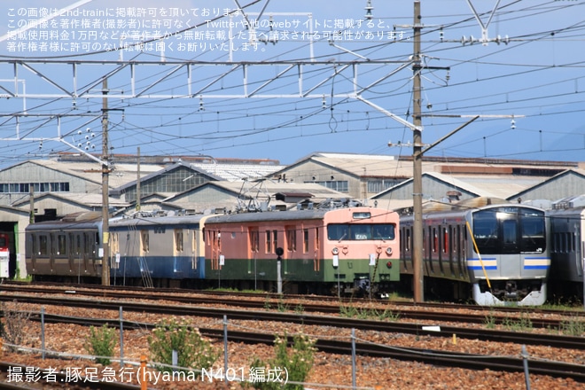 を長野総合車両センター付近で撮影した写真