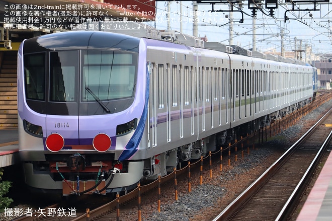 【メトロ】18000系18114F出場甲種輸送を不明で撮影した写真
