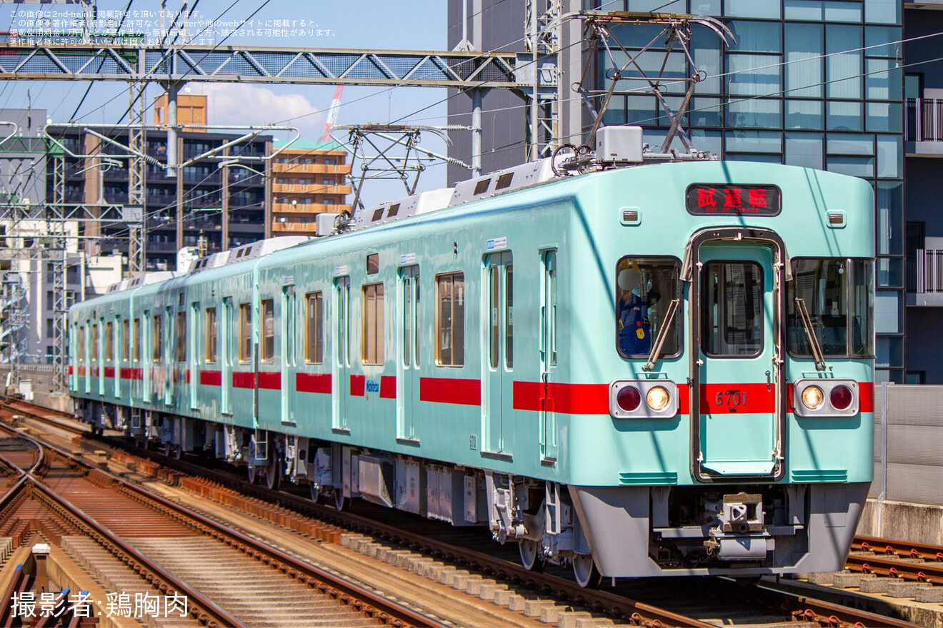 【西鉄】6000形6701F検査出場試運転の拡大写真