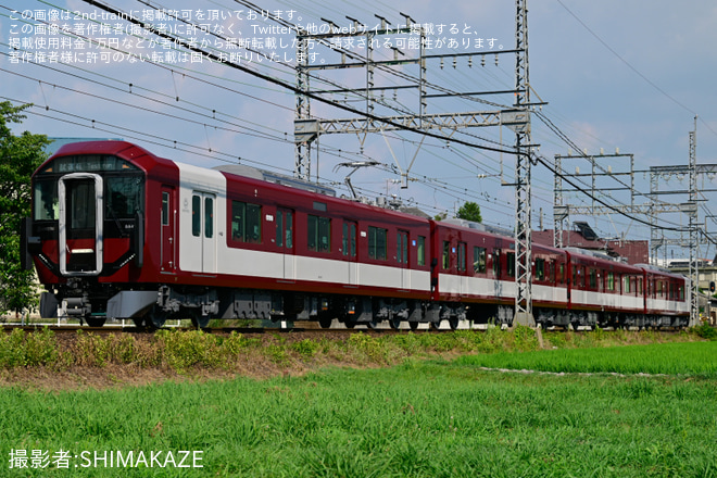 築山～五位堂間で撮影された【近鉄】新造された8A系8A18が試運転を開始