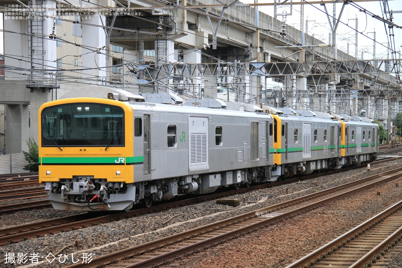 【JR東】GV-E197系TS01編成+GV-E197-102(TS03編成)が返却回送の拡大写真