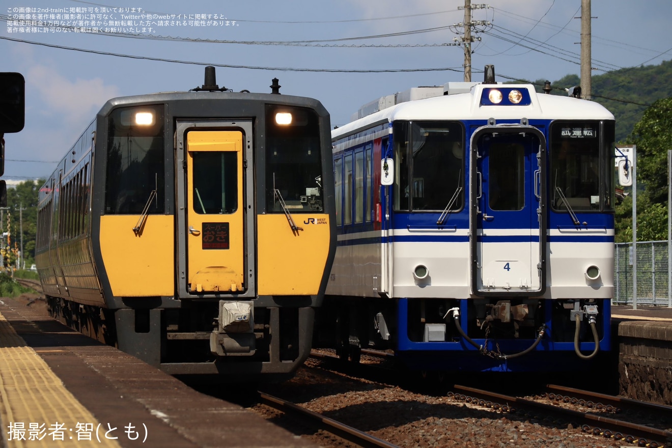 【智頭】HOT3500形HOT3504後藤総合車両所出場試運転の拡大写真
