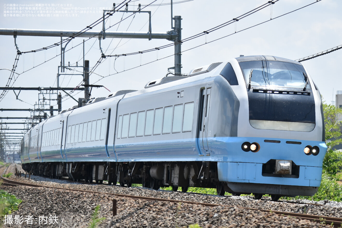 【JR東】長岡花火大会開催に伴うE653K71編成使用の団体臨時列車の拡大写真