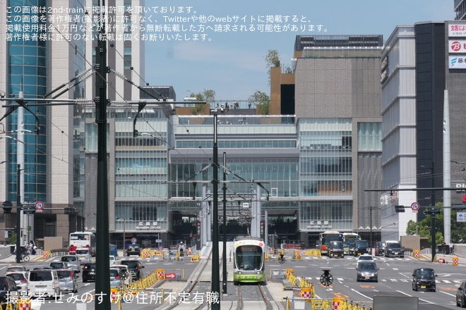 【広電】ダイヤ改正と駅前大橋ルートの開業を不明で撮影した写真
