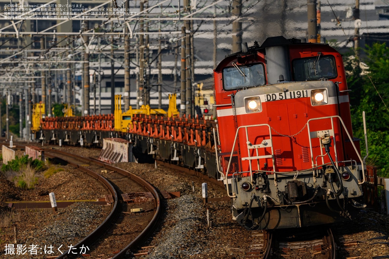 【JR西】児島転回工臨・返空がDD51-1191牽引で運転の拡大写真