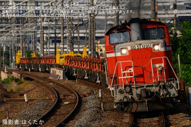 【JR西】児島転回工臨・返空がDD51-1191牽引で運転を不明で撮影した写真