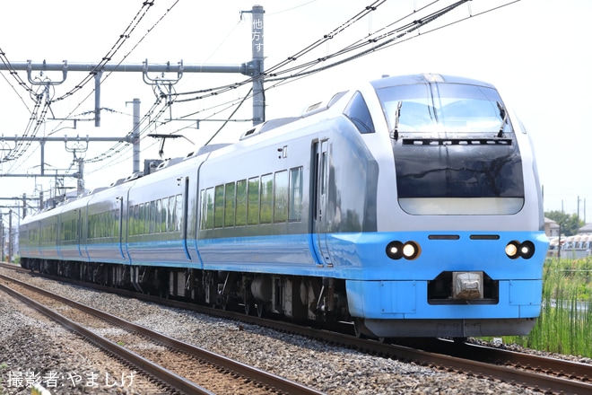 【JR東】長岡花火大会開催に伴うE653K71編成使用の団体臨時列車を不明で撮影した写真