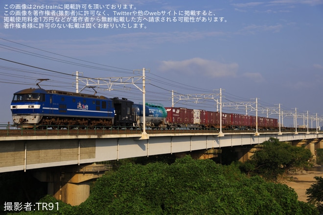 【JR貨】ヨ8450とスペシャルカラーのタキ1000-1000が沼津へ