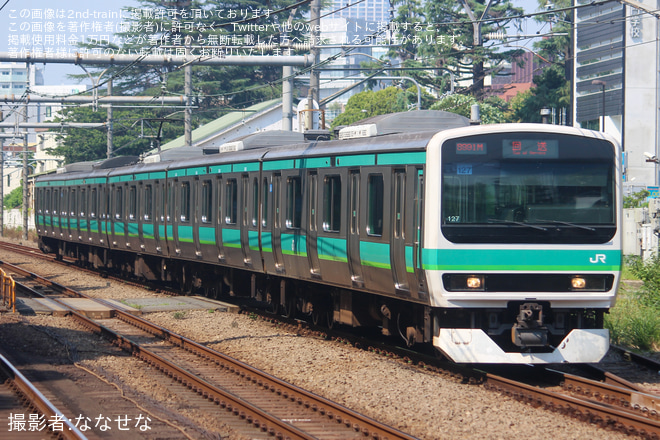 原宿駅で撮影された【JR東】E231系マト127編成 東京総合車両センター入場(202508)