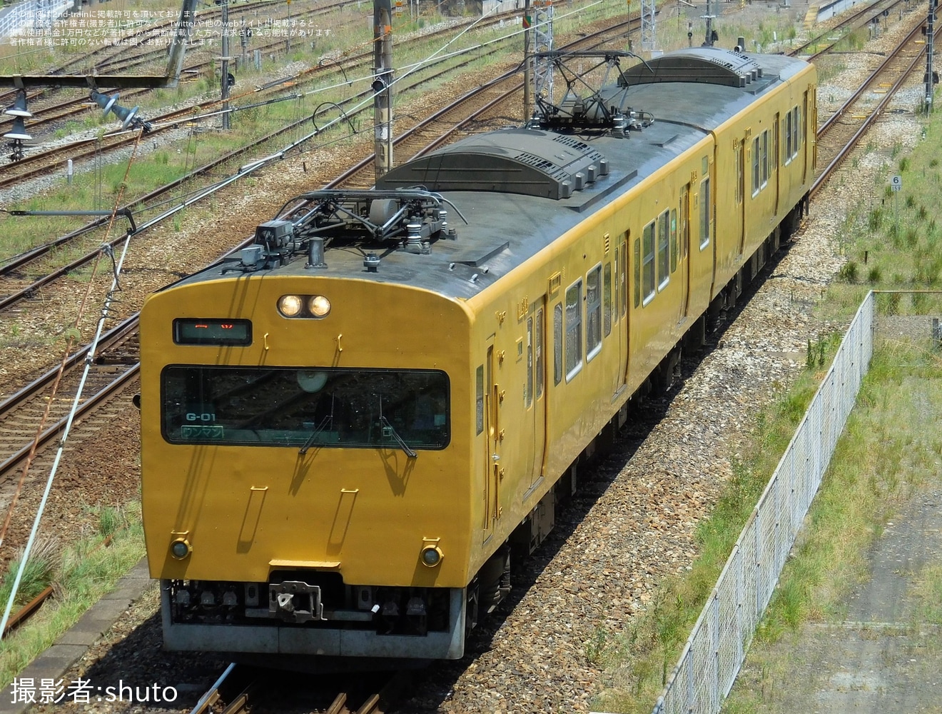 【JR西】115系G-01編成下関総合車両所本所入場回送の拡大写真