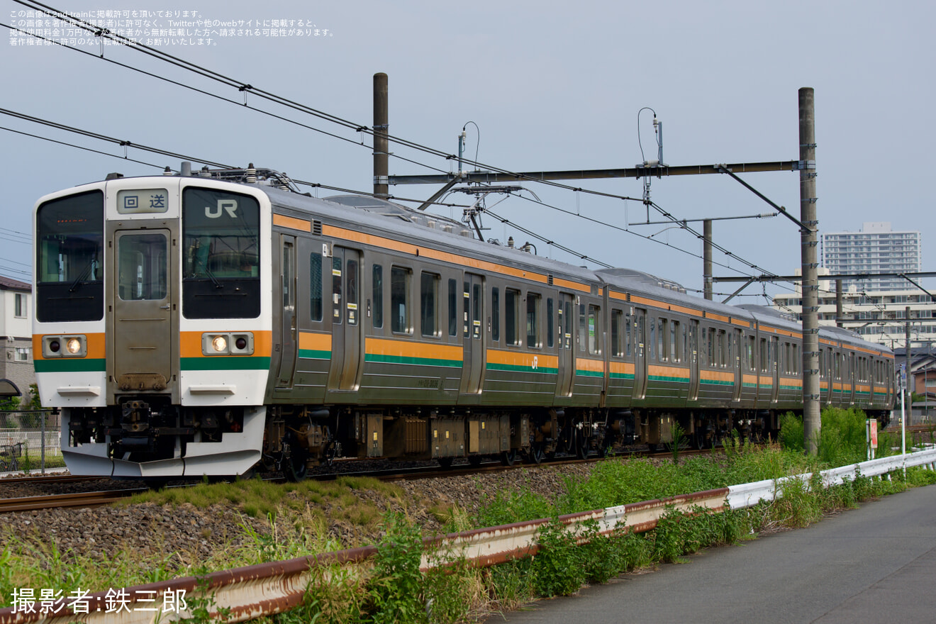 【JR東】211系タカA36編成大宮総合車両センター出場回送の拡大写真