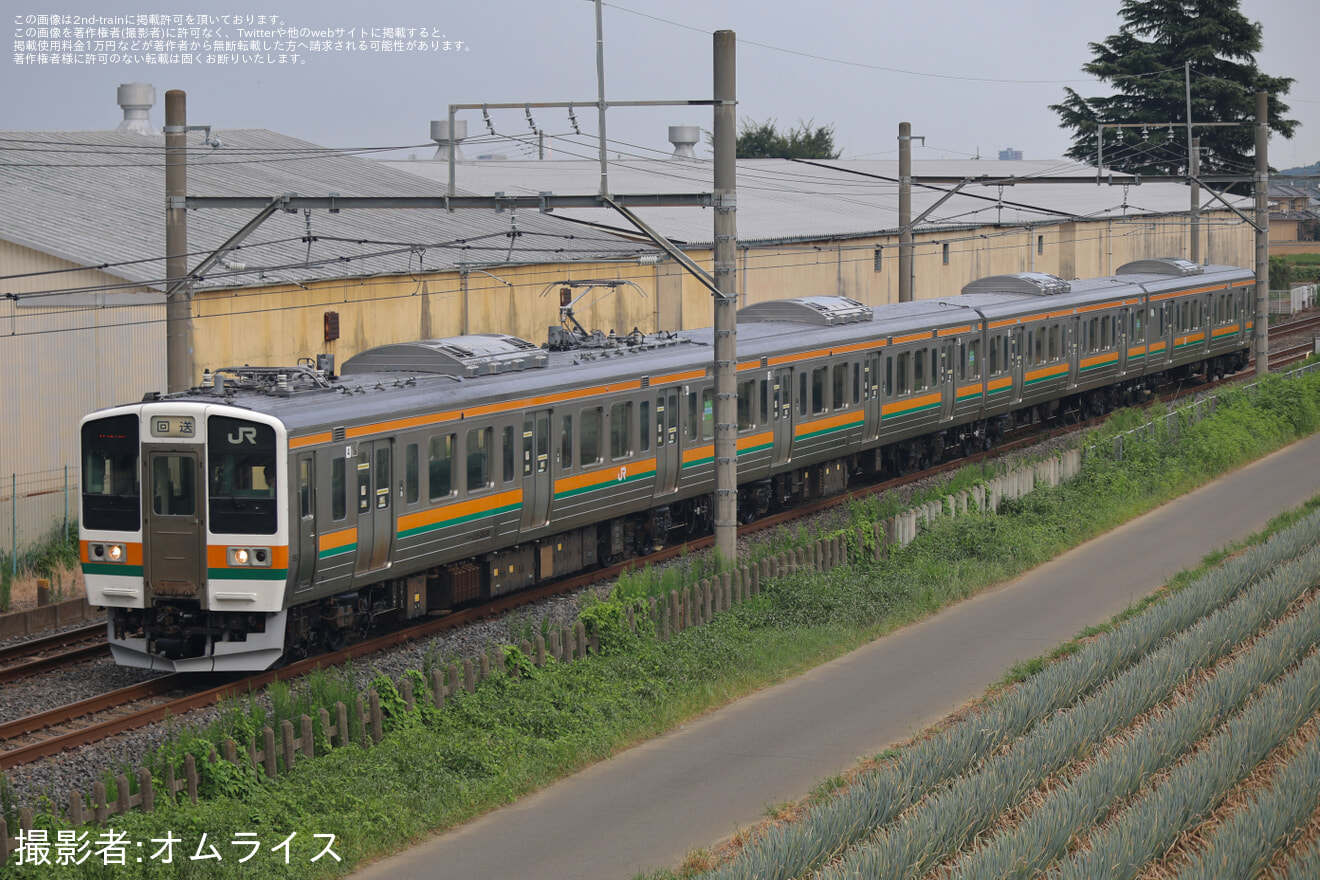 【JR東】211系タカA36編成大宮総合車両センター出場回送の拡大写真