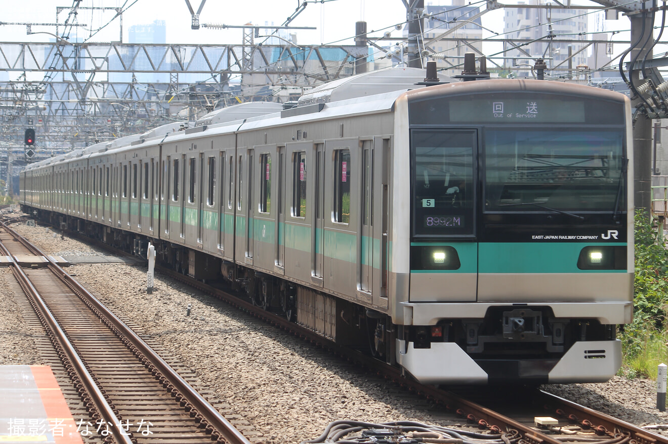 【JR東】E233系マト5編成 東京総合車両センター出場の拡大写真