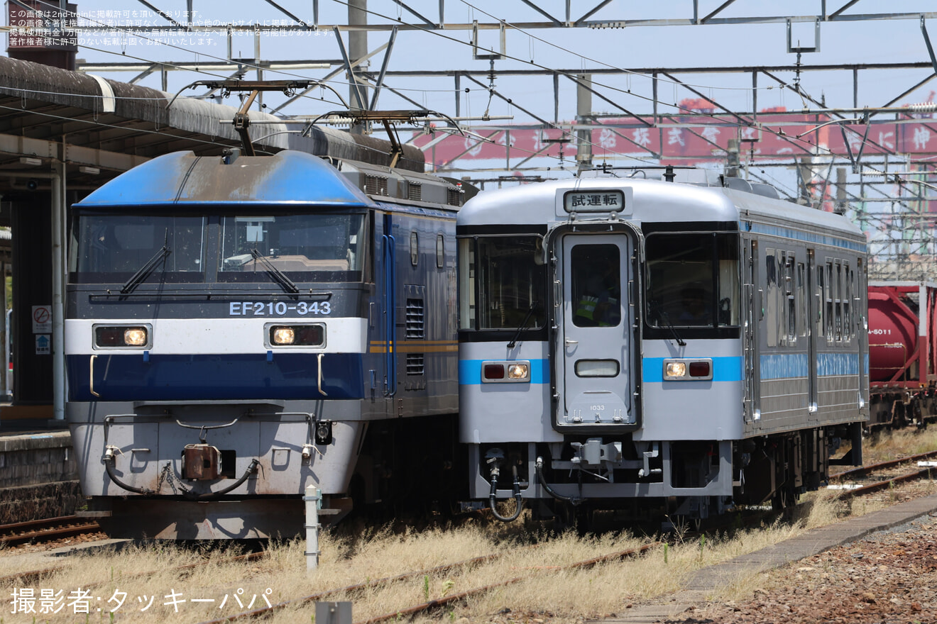 【JR四】1000形気動車1033号車が検査を終えて多度津工場出場の拡大写真