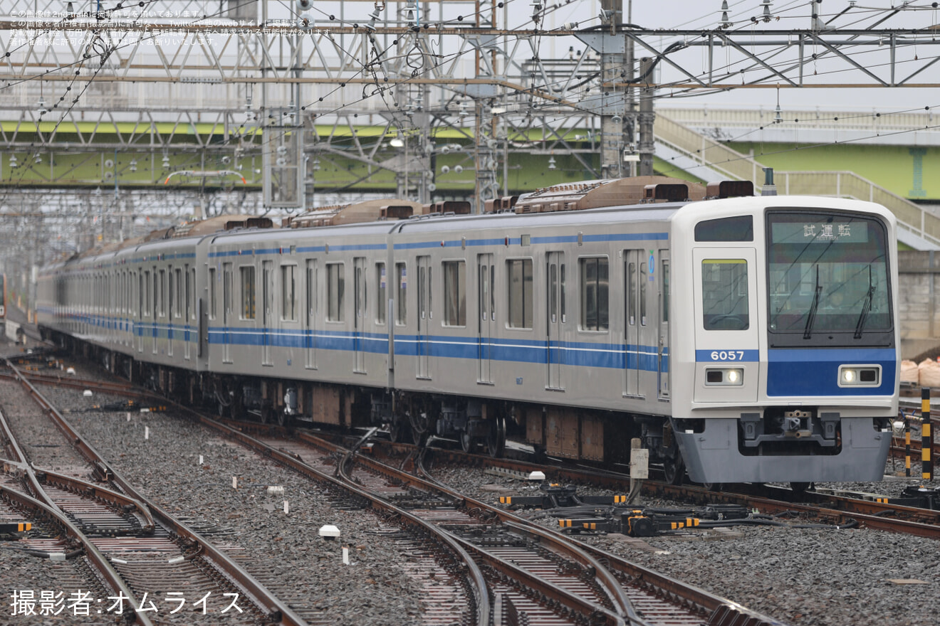 【西武】6050系6157F 武蔵丘車両検修場出場試運転の拡大写真