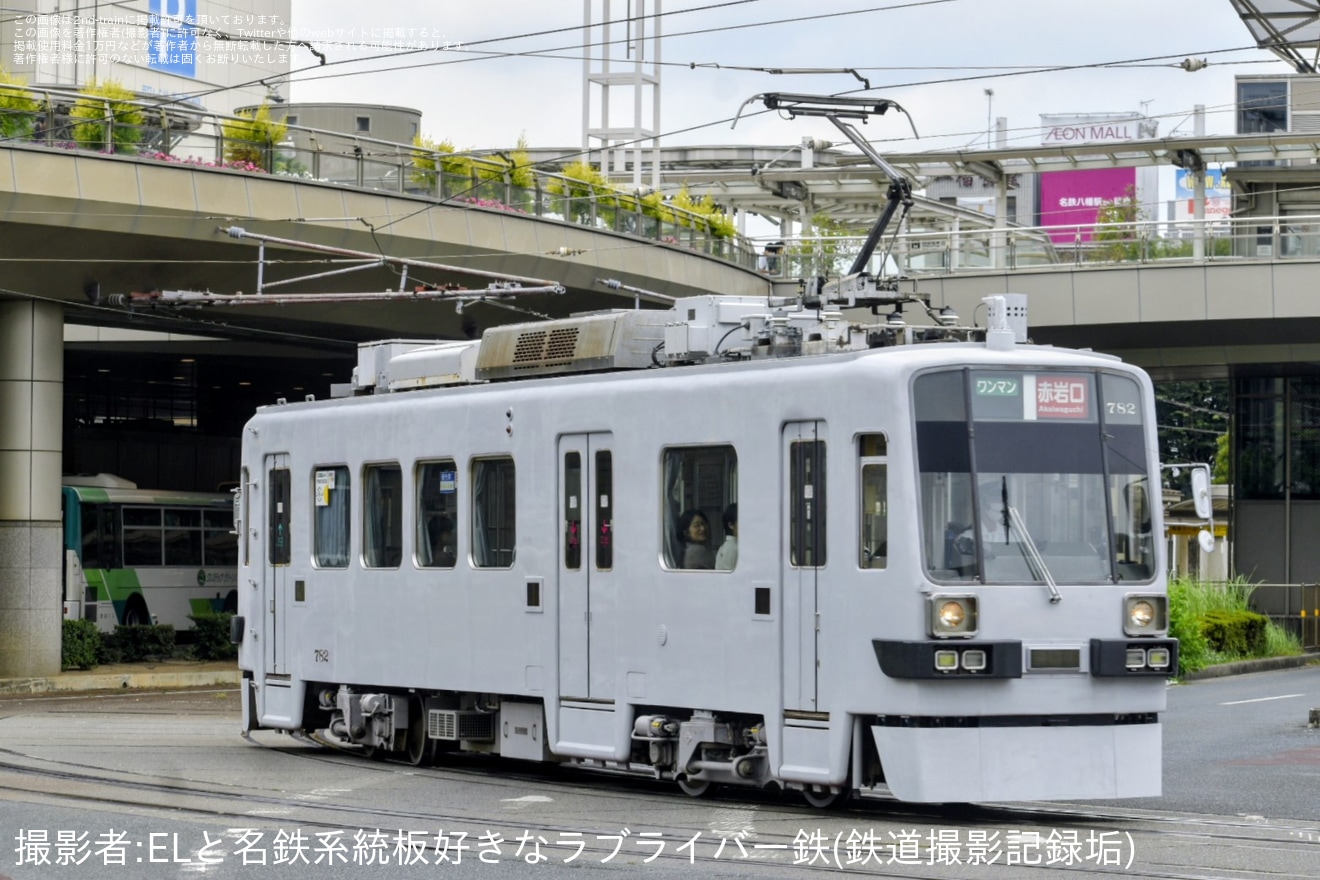【豊鉄】市内線無装飾車「782号-GRAY-」運行開始の拡大写真